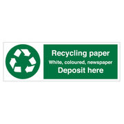 Recycling Paper Sign